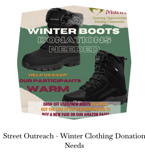 Winter Clothing Drive for Guests at Manna Soup Kitchen